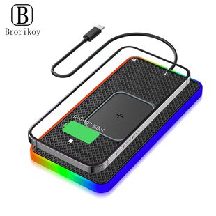 Cargador inalámbrico para coche, almohadilla de carga rápi