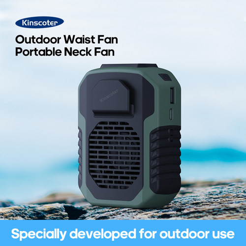KINSCOTER 6000mAh Outdoor Waist Fan with Power Bank Portable