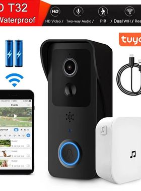 Tuya inteligente campainha de vídeo 1080p 2.4/5ghz wi fi ao
