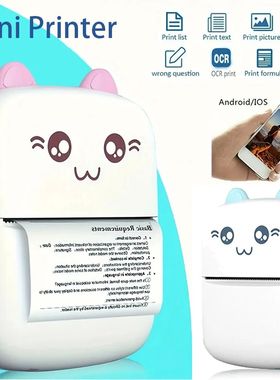 Mini impresora térmica inalámbrica BT, 200dpi, etiqueta fo