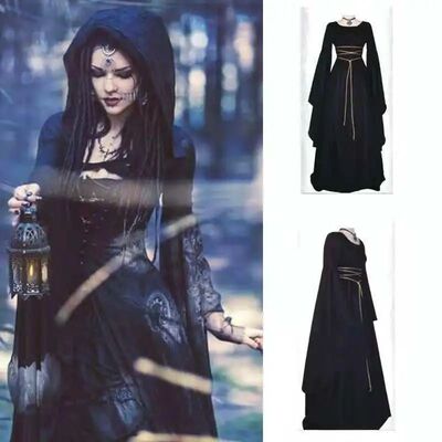 2022 novo vestido de bruxa medieval para as mulheres cosplay