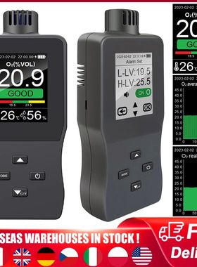 Medidor de oxígeno Digital 3 en 1, alarma de concentración