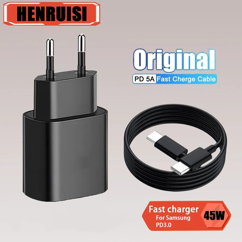 Cargador USB Original de 45W, Cable de carga súper rápido