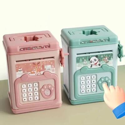 Children's Electronic Piggy Bank, Caixa de dinheiro, Senha s