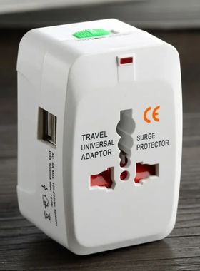 Adaptador de enchufe internacional Universal todo en uno, 2