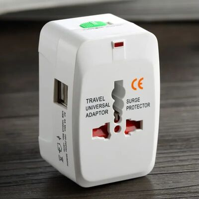 Adaptador de enchufe internacional Universal todo en uno, 2