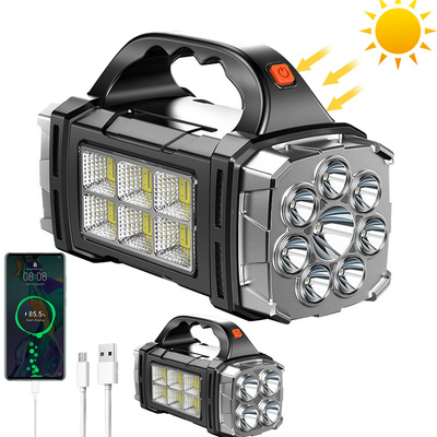Lanterna Solar LED COB, Lanterna de acampamento, Luz de trab