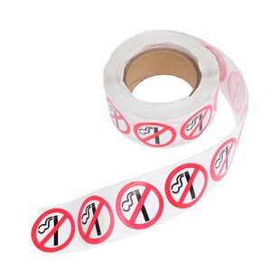 1 rolo de aviso revestido etiqueta de papel n?o fumar etique