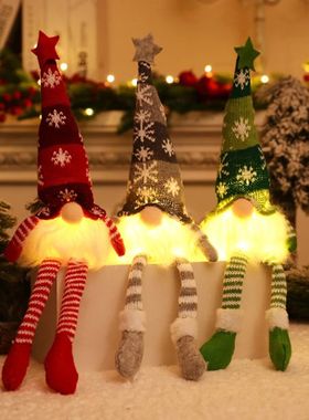 Boneca de Natal Elf Gnome com luz LED, decora??o para casa,