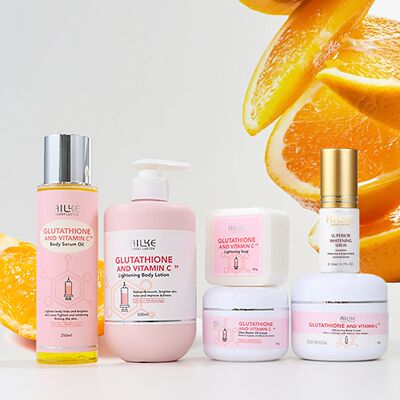 ALKE-Kit de Glutationa e Vitamina C, Lo??o Clareadora, Creme