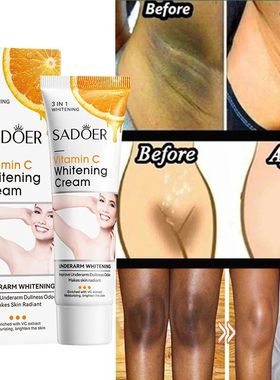 Creme clareador corporal para mulheres, pele escura, área