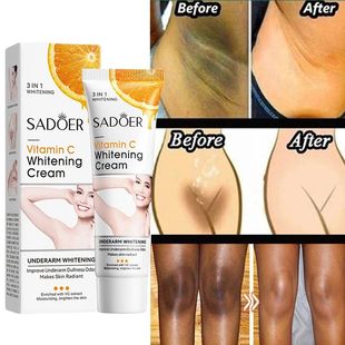 Creme clareador corporal para mulheres, pele escura, área