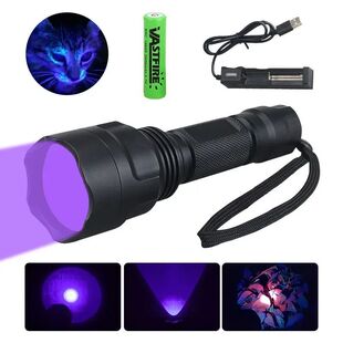 Linterna ultravioleta de luz negra para mascotas, lámpara L