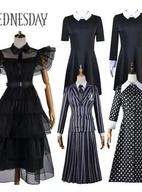 2022 filme wensday cosplay desse cosplay traje estilo gótic