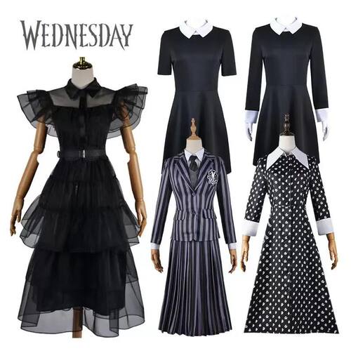 2022 filme wensday cosplay desse cosplay traje estilo gótic