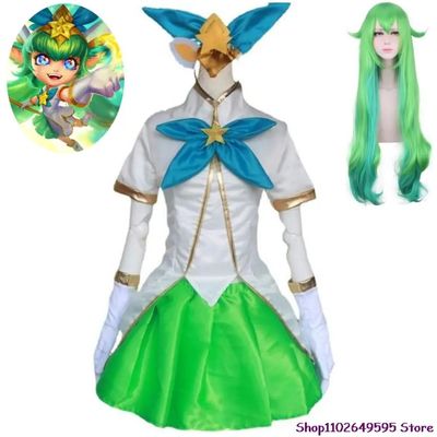 Game  Star Guardian Lulu The Fae Feiticeira Cosplay Traje,
