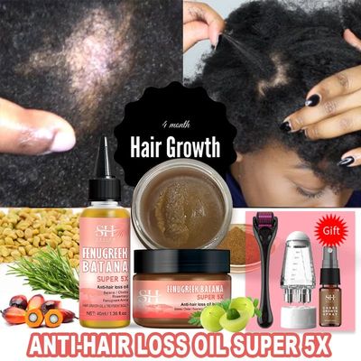 Anti-Hair Loss Oil Set para o crescimento do cabelo, óleo d