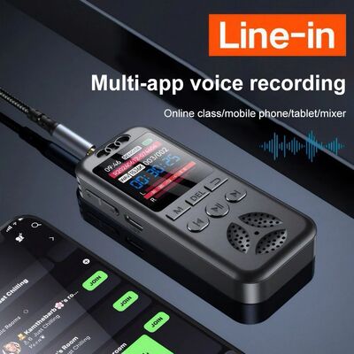 Gravador de voz digital 32gb/16gb/8gb, gravador de áudio at