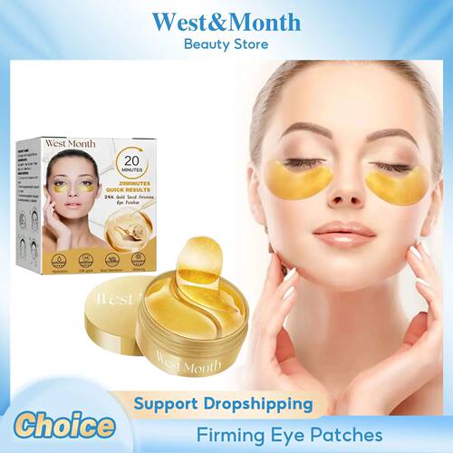 Gold Snail Eye Mask W-rinkles Remover Anti Dark Circles Puff