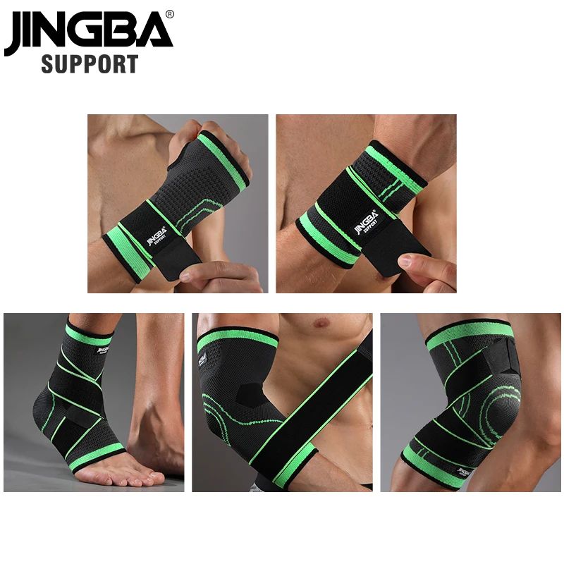 JINGBA-Protetor De Joelho De Nylon, Pulseira, Suporte De Tor