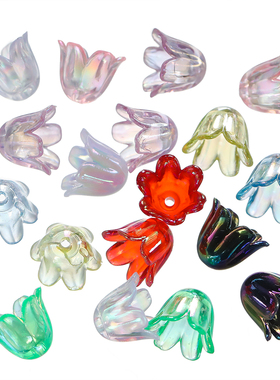 Cuentas acrílicas de lirio colorido AB para fabricación de