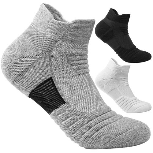 3 Pairs Breathable Mesh Athletic Terry Socks Cushioned Moist