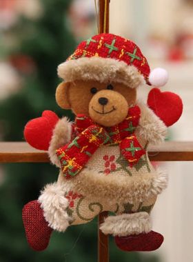 Papai Noel e boneco de neve boneca pingente, enfeites de Nat