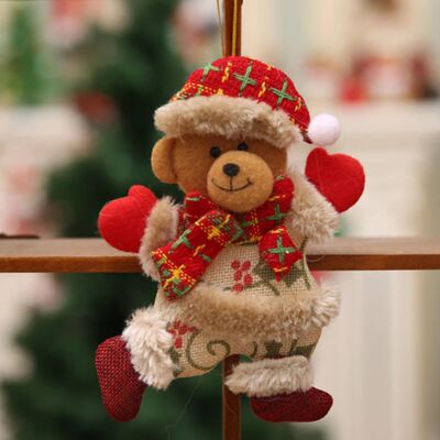 Papai Noel e boneco de neve boneca pingente, enfeites de Nat