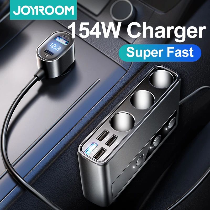 Joyroom-Adaptador de cargador de coche 9 en 1, 154W, PD 3, e