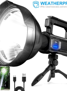 Lanterna LED poderosa portátil com suporte montável, holof