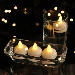 Velas LED Flickering Flameless, lampada flutuante impermeáv