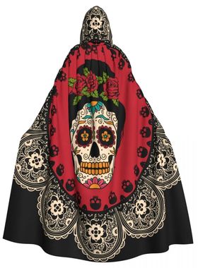 Unisex reversível encapuzado vampiros capa, Moldura com cra