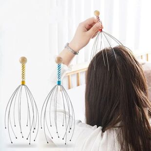 Massageador De Cabe?a De A?o Inoxidável, Polvo Aliviando Di
