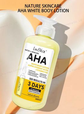 500ml Whitening body lotion AHA hydroxy acid & VC moisturizi