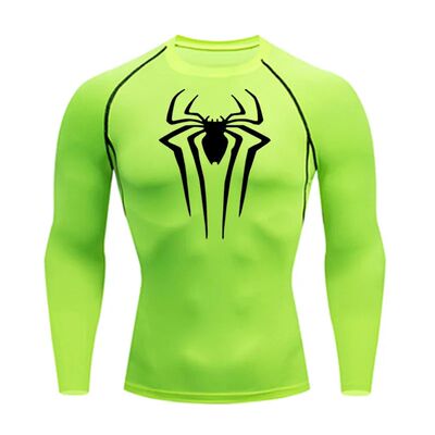 Camiseta masculina de segunda pele correndo, esportes de pro