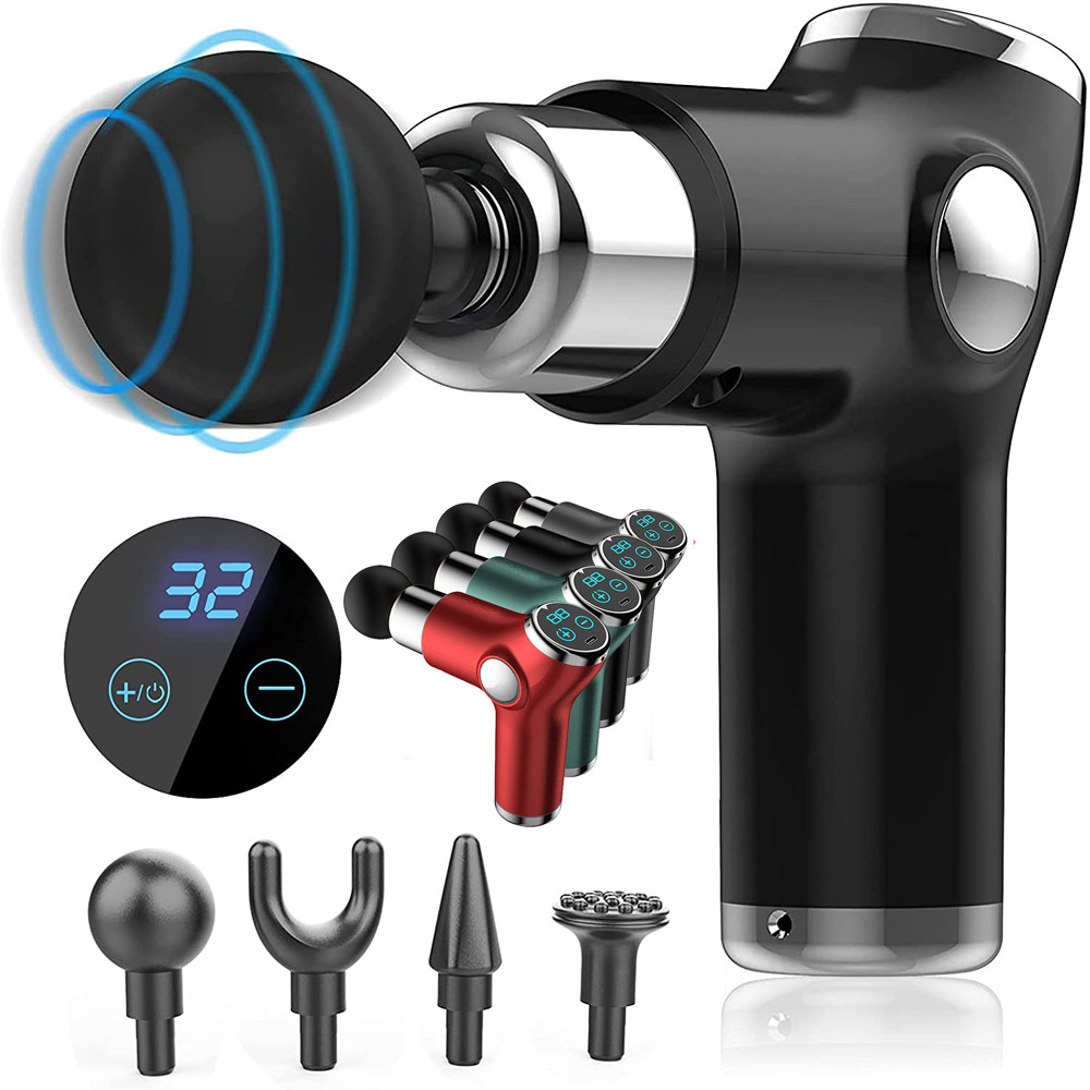 Mini pistola de massagem LCD Touch Screen Massageador Muscul