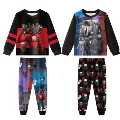 Skibidi-Conjunto de pijama para ni?os, ropa de dormir con es
