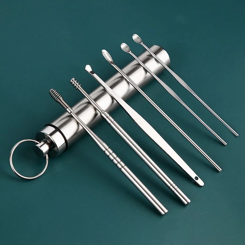 Ear Cleaner Set Earpick Ear Wax Remover Ear Spoon Curette Ea
