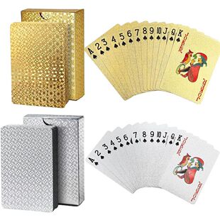 Cartas dwaterproof plástico pok prova ouro jogo água