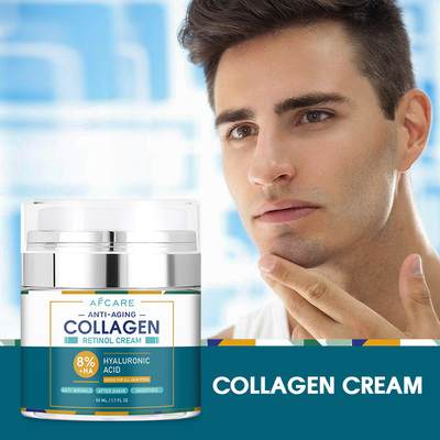 Crema de colágeno con ácido hialurónico al 8%, crema faci