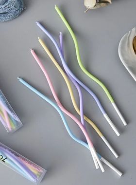 6 p?s/p?s/set ouro festa de aniversário velas coloridas peq