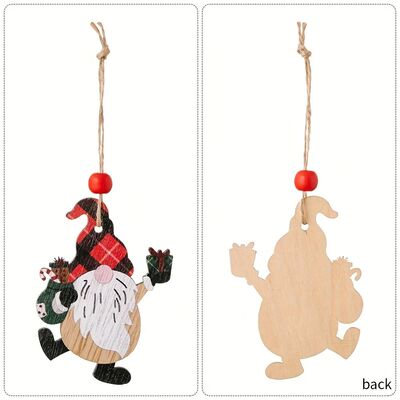 Madeira An?o Faceless Doll Pendant, Rudolf, homem velho, pro