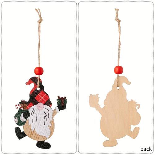 Madeira An?o Faceless Doll Pendant, Rudolf, homem velho, pro