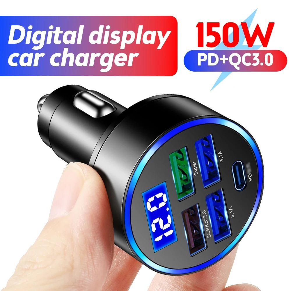 Cargadores de automóviles rápidos USB de 5 puertos qc3.0 a