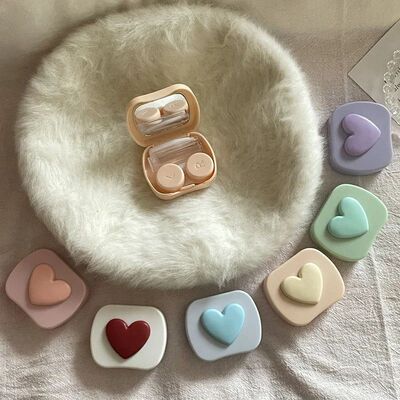 Caso Portátil Lente de Contato para Viagem, Símbolo do Cor