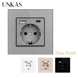 UNKAS-toma de corriente de pared con conexión a tierra, Pan