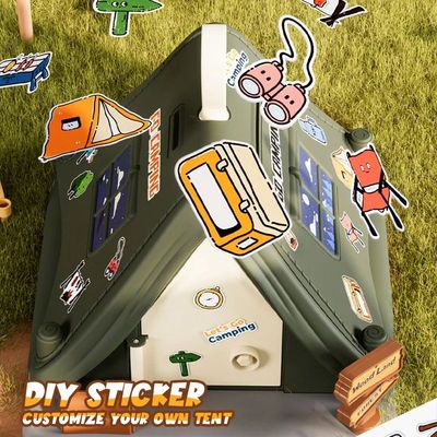 Cofrinho em forma de barraca de desenho animado, economia de