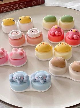 Kit de lentes de contato para mulheres, recipiente de suport