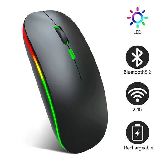 Mouse Bluetooth sem fio com retroilumina??o RGB, Mouse Gamer
