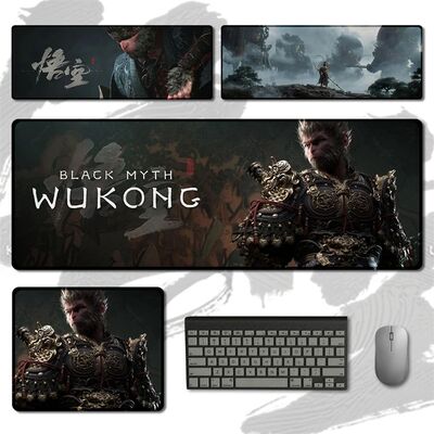 Mito preto WuKong Non Slip Gaming Mouse Pad, Mousepad, Deskm